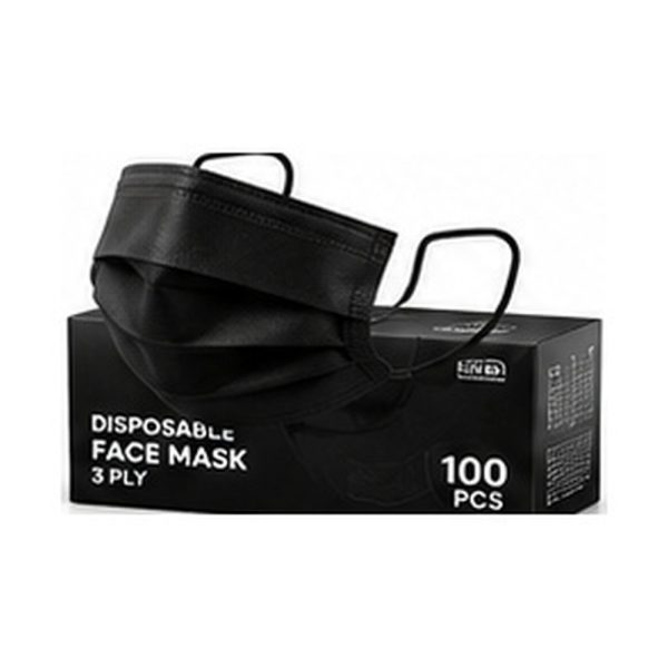 Black Face Mask Pack of 100 Black Face Mask Pack of 100
