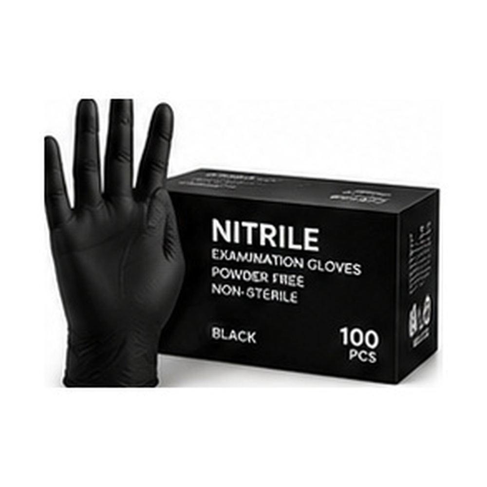 Black Nitrile Gloves Pack of 75
